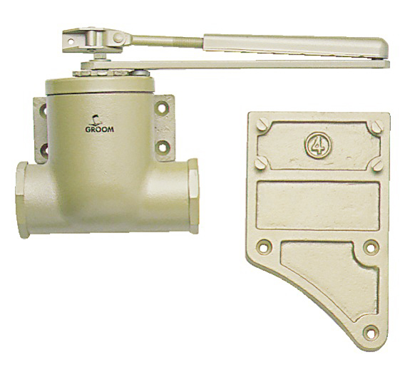 Ferme-porte CLASSIQUE n° 6 avec bras réglable champagne GROOM 706112