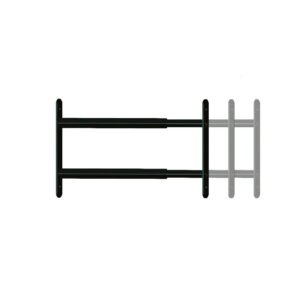 Grille défense télescopique 2 barreaux 90 a 170 cm noir
