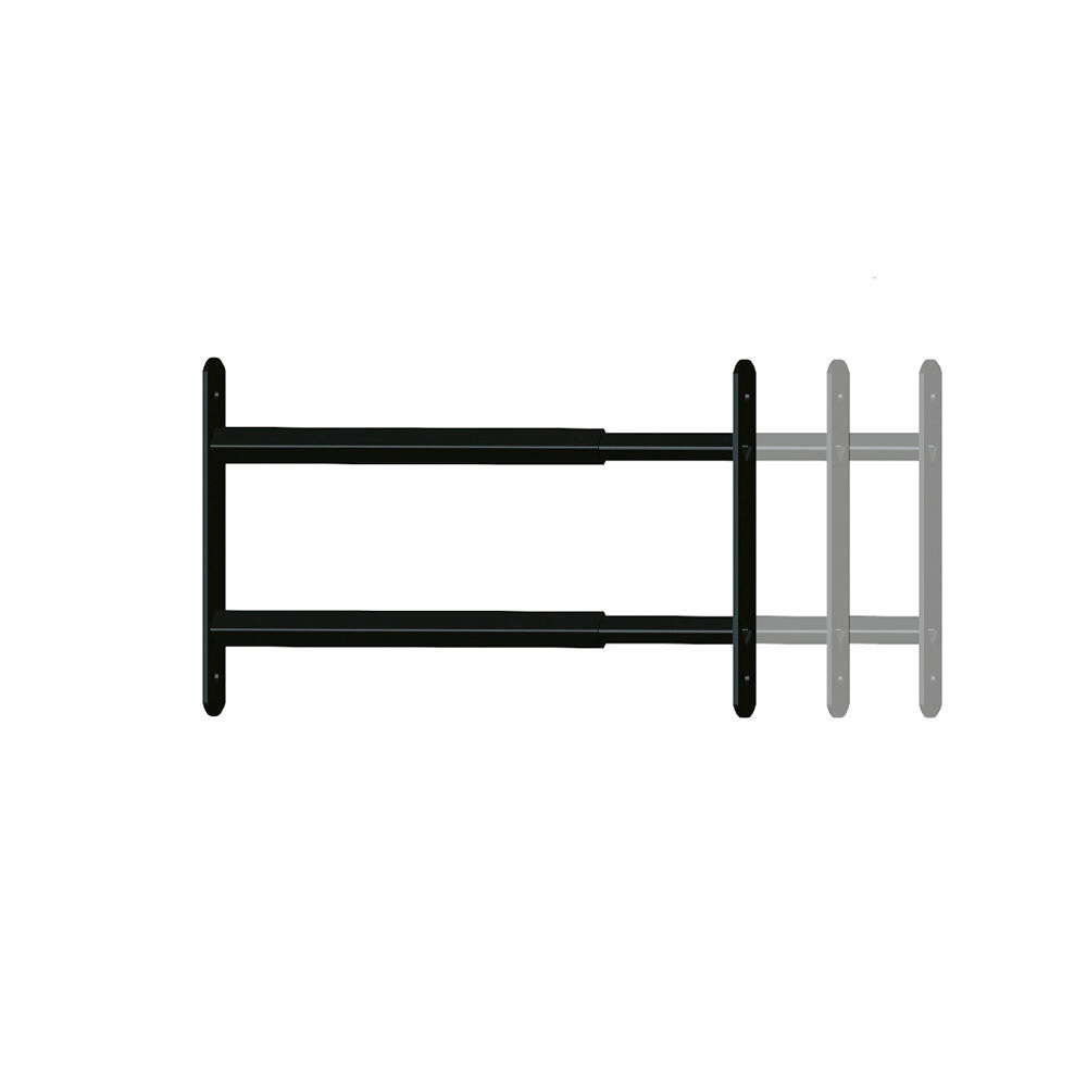 Grille défense télescopique 2 barreaux 90 a 170 cm noir