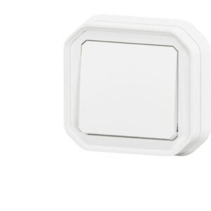 Interrupteur va-et-vient simple Legrand Plexo™ blanc encastrée