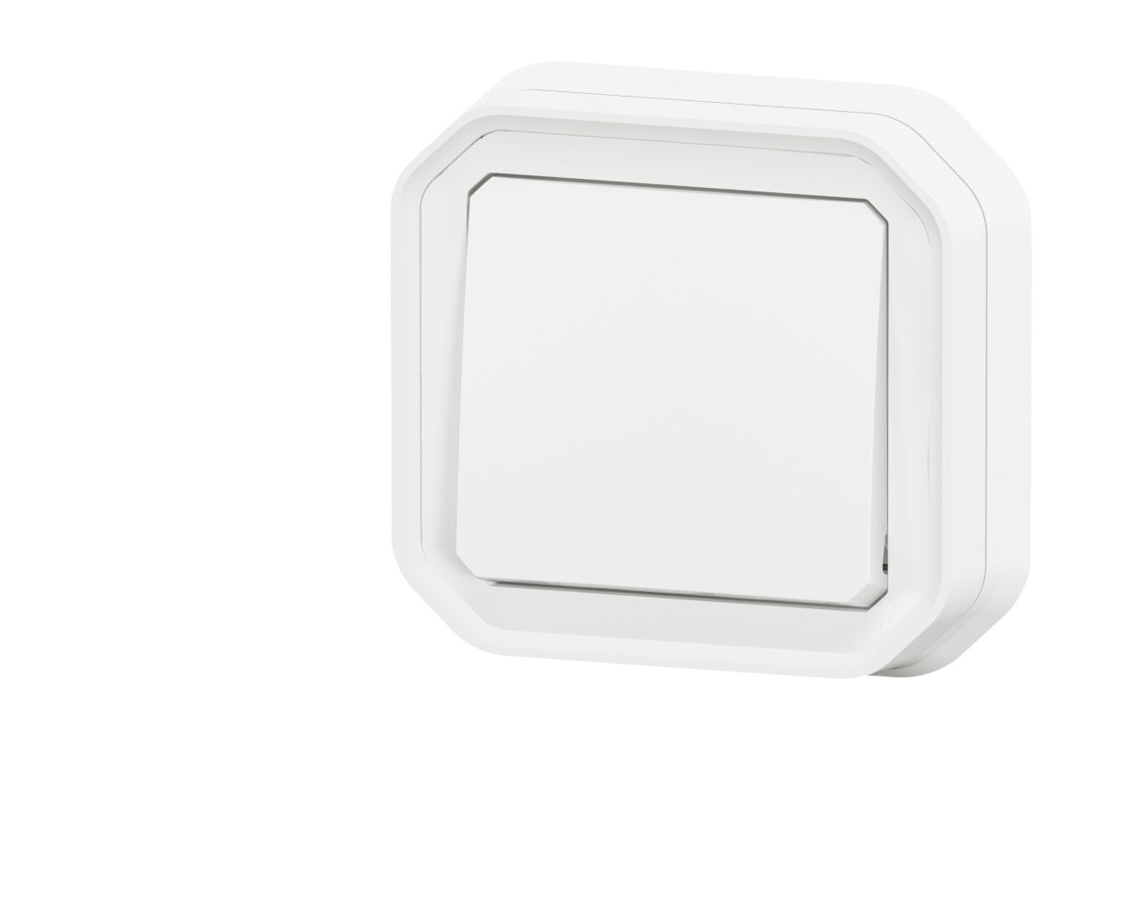 Interrupteur va-et-vient simple Legrand Plexo™ blanc encastrée