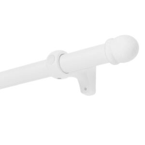 Kit de tringle à rideau Alma Diam.28 mm laqué blanc 180 cm