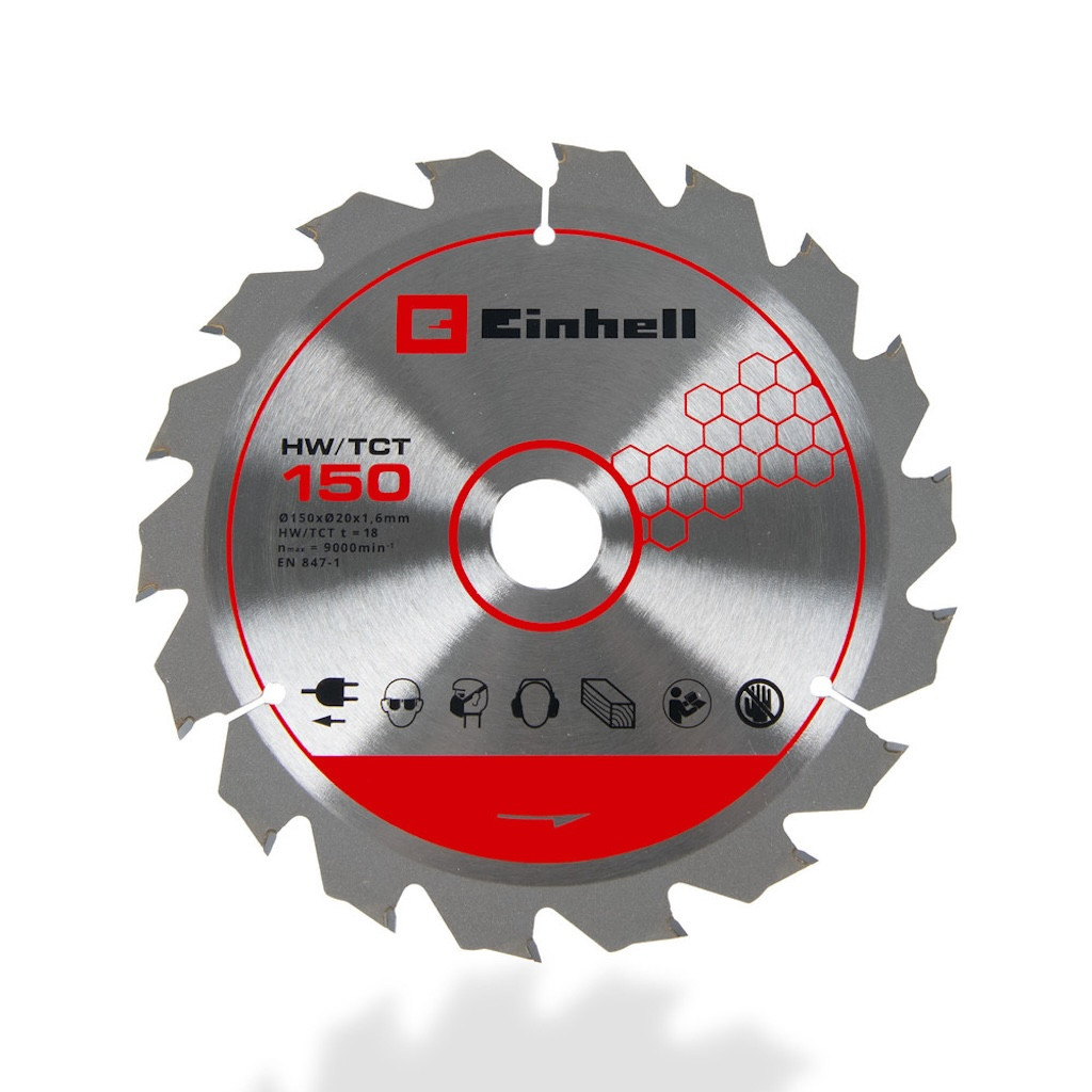 Lame de scie circulaire - 150 x 20 mm - 18 dents - bois et PVC