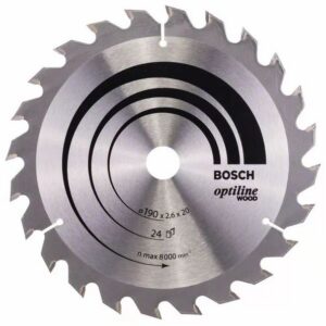 Lame de scie circulaire 235 x 30 x 2,8 mm Optiline Wood pour le bois 24 dents BOSCH 2608640725