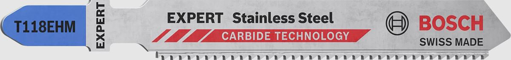 Lame de scie sauteuse T 118 EHM Expert Stainless Steel pack de 03 BOSCH 2608900562