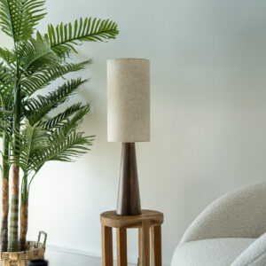 Lampe Louc, bois, marron, H.75 cm, E27