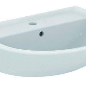 Lavabo ULYSSE en porcelaine blanche avec trop-plein 60x47 cm PORCHER P125601