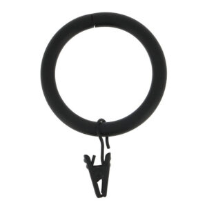 Lot de 10 anneaux tringle à rideau Atelier 28 mm acier noir mat