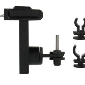Lot de 2 supports sans perçage barre de vitrage Clip'vit, 10 mm noir mat MOBOIS