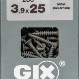 Lot De 200 Vis Acier Tête Fraisée Pozidriv Spax, Diam.3.9 Mm X L.25 Mm