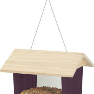 Mangeoire oiseaux du jardin bois flora 3 200x219x236mm cerise Zolux