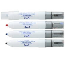 Marqueur 3en1 pour tableau blanc Marqueur multicolore 3 en 1
