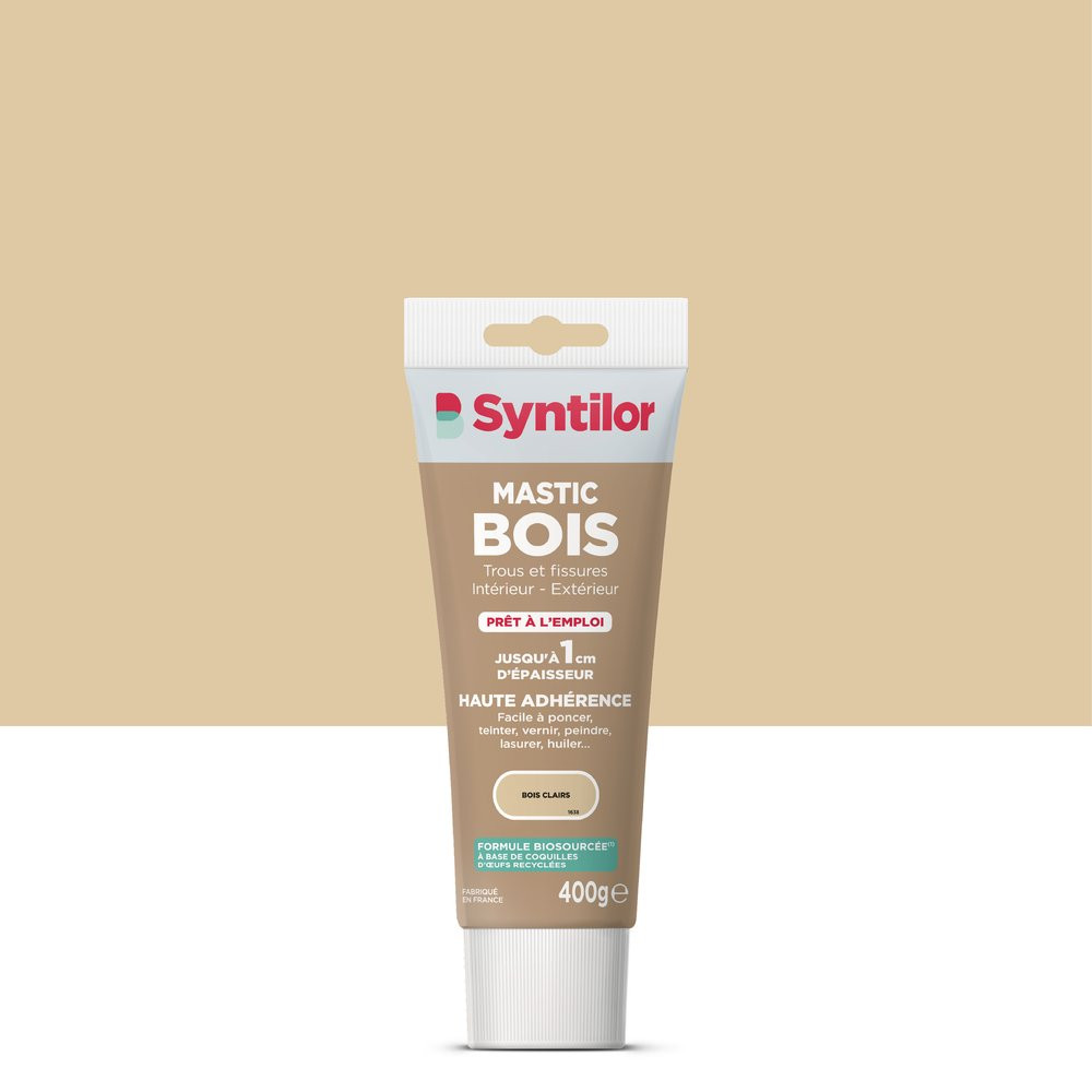 Mastic Biosourcé SYNTILOR bois clair 400 g