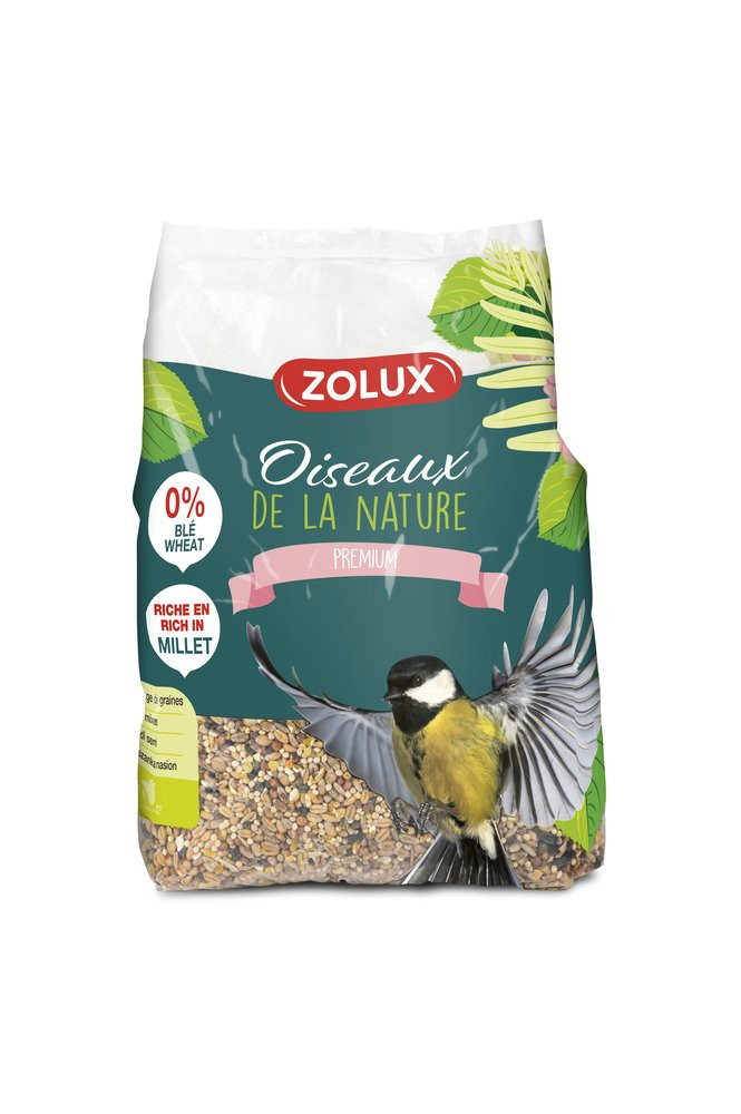 Mélange oiseaux du jardin premium 1 riche en millet Zolux 2.5kg