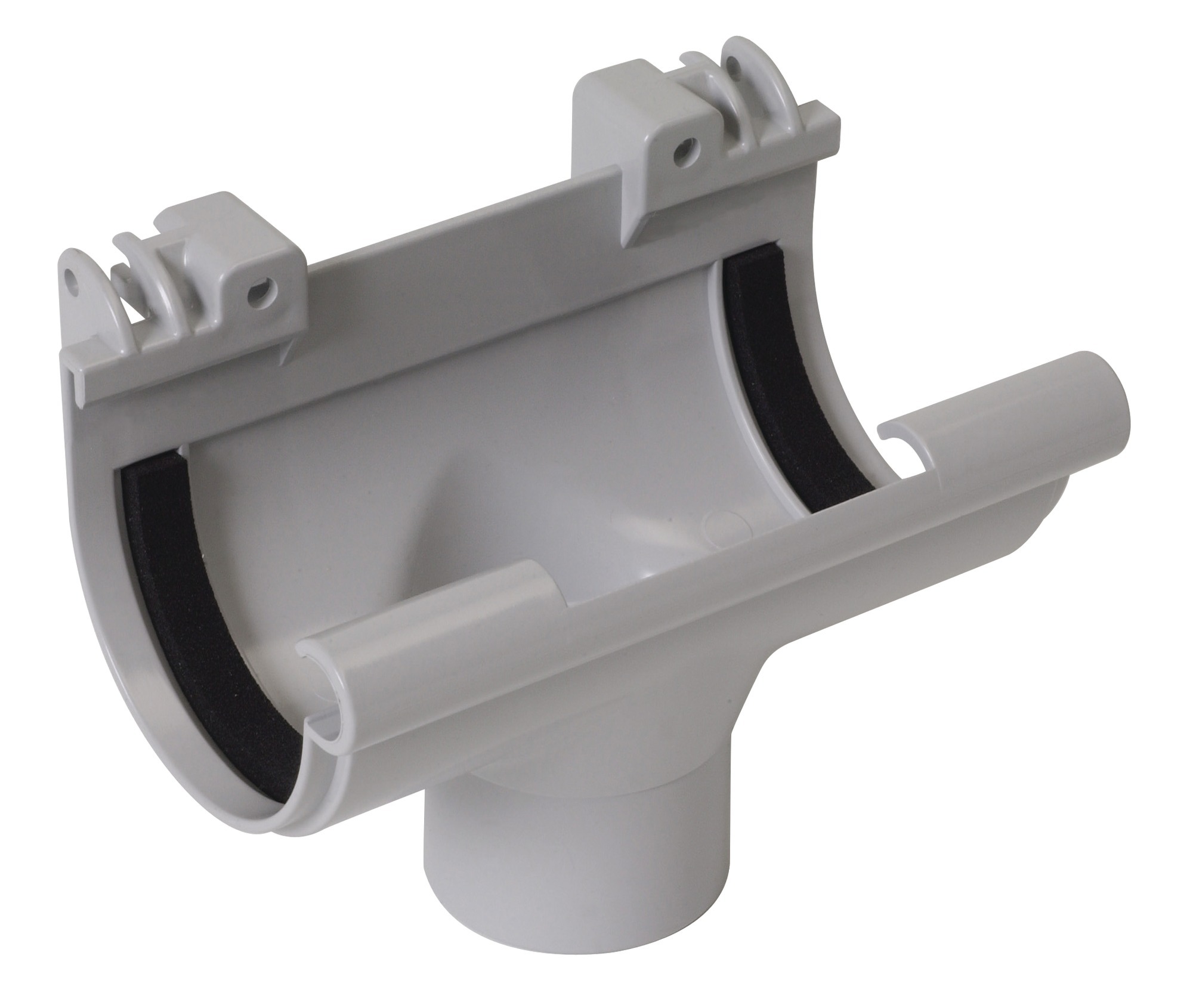 Naissance centrale à joint 50 mm TECHTAN pour gouttière demi-ronde LG16 NICOLL NC16