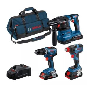 Pack 3 machine 18 V (GSR55 - GBH22 - GDX200) + 3 batteries + chargeur rapide + sac BOSCH 0615A5003B