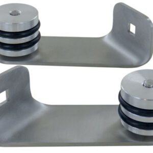 Paire de pattes fix déportées diamètre 40 mm inox 316 satiné DUVAL 22-0720-2111