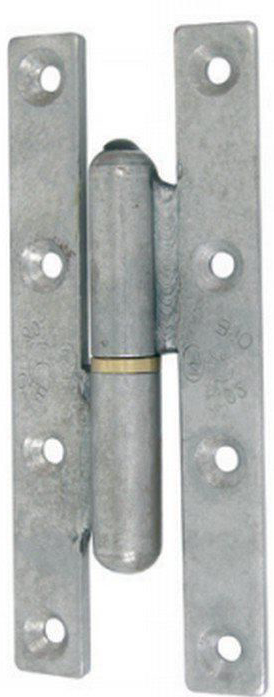 Paumelle Picarde soudée bouts carrés 160 x 70 mm gauche brut TORBEL PBL167G0
