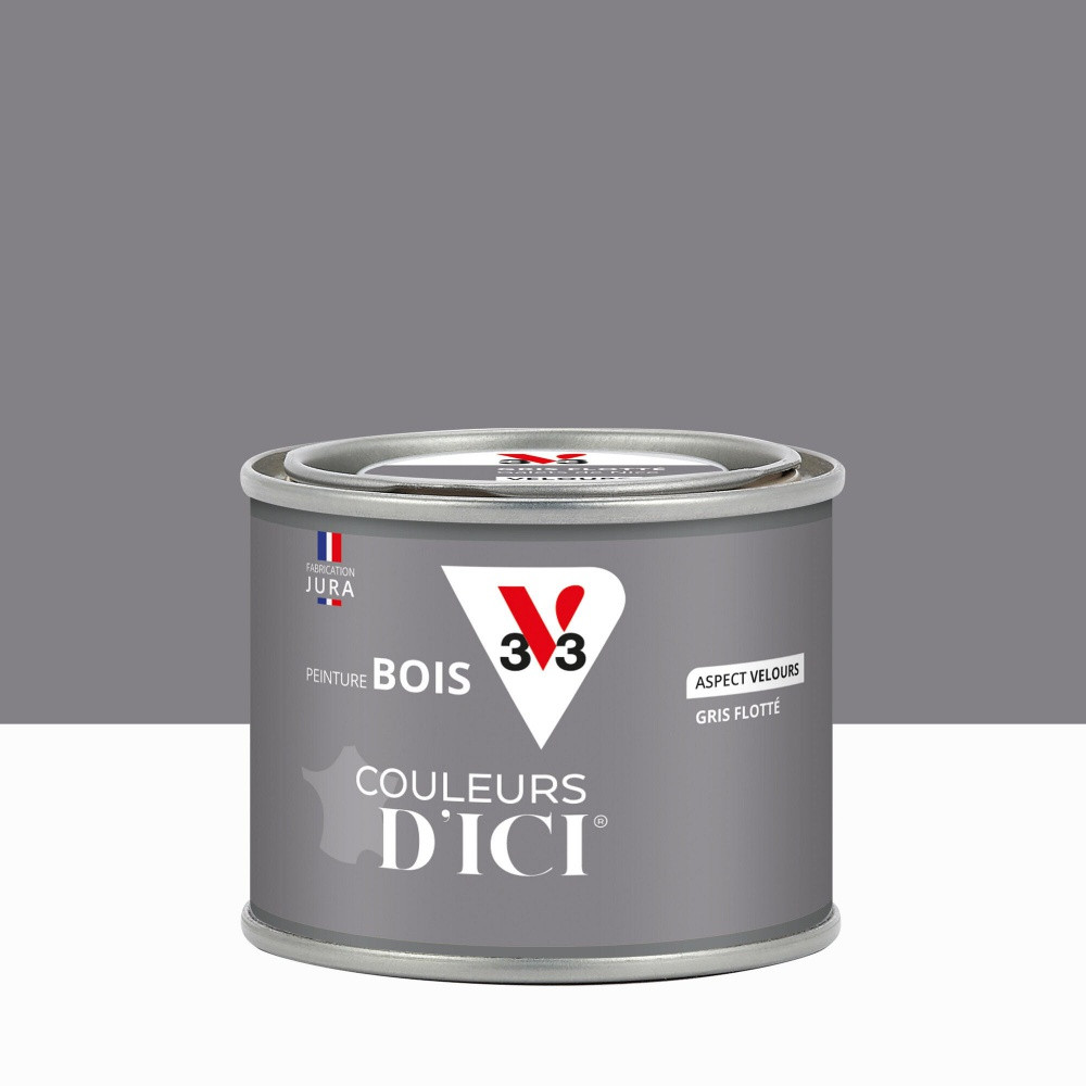 Peinture extérieure bois V33 Couleurs d'ici, gris flotté velours 0.125l
