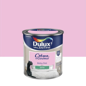 Peinture mur, boiserie crème de couleur DULUX VALENTINE baby doll satiné 0.5L