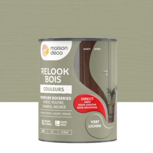 Peinture Relook bois MAISON DECO, vert lichen satine, 1 l