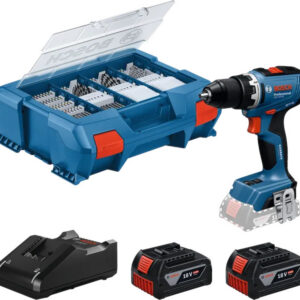 Perceuse-visseuse 18 V PRO Heavy GSR 18V-65 + 2 batteries 4Ah + chargeur + 82 accessoires dans L-Case BOSCH 06019N3207