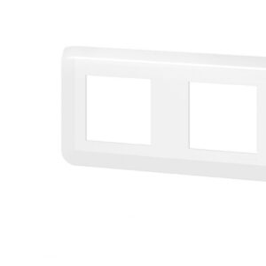 Plaque double horizontale blanche Legrand Mosaic composable