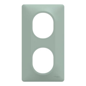 Plaque double verticale Ovalis, SCHNEIDER ELECTRIC, sauge