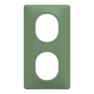 Plaque double verticale Ovalis, SCHNEIDER ELECTRIC, vert foret