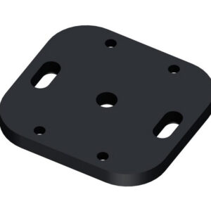 Platine Poteau Aluminium Pour Clôture Klosup Gris, L.8.5 X P.8 X H.0.8 Cm