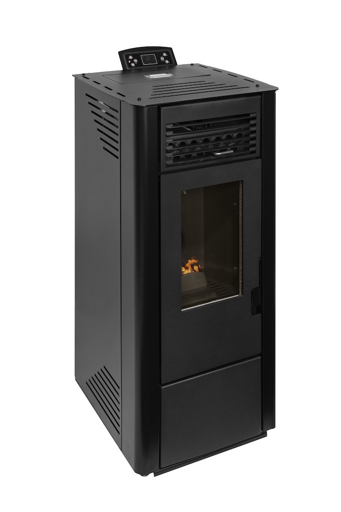 Poêle à granulés - AIRE King 10 - 9,89 kW - jusqu’à 245 m³ - réservoir 15 kg - noir
