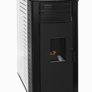 Poêle à granulés canalisable - AIRE Gyda Canalizada - 14,95 kW - jusqu’à 340 m³ - réservoir 15 kg - noir et blanc