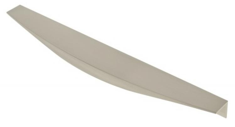 Poignéee profil courbe plat de longueur 290 mm entraxe 224 mm aluminium finition nickel mat CADAP P0524/290/19S