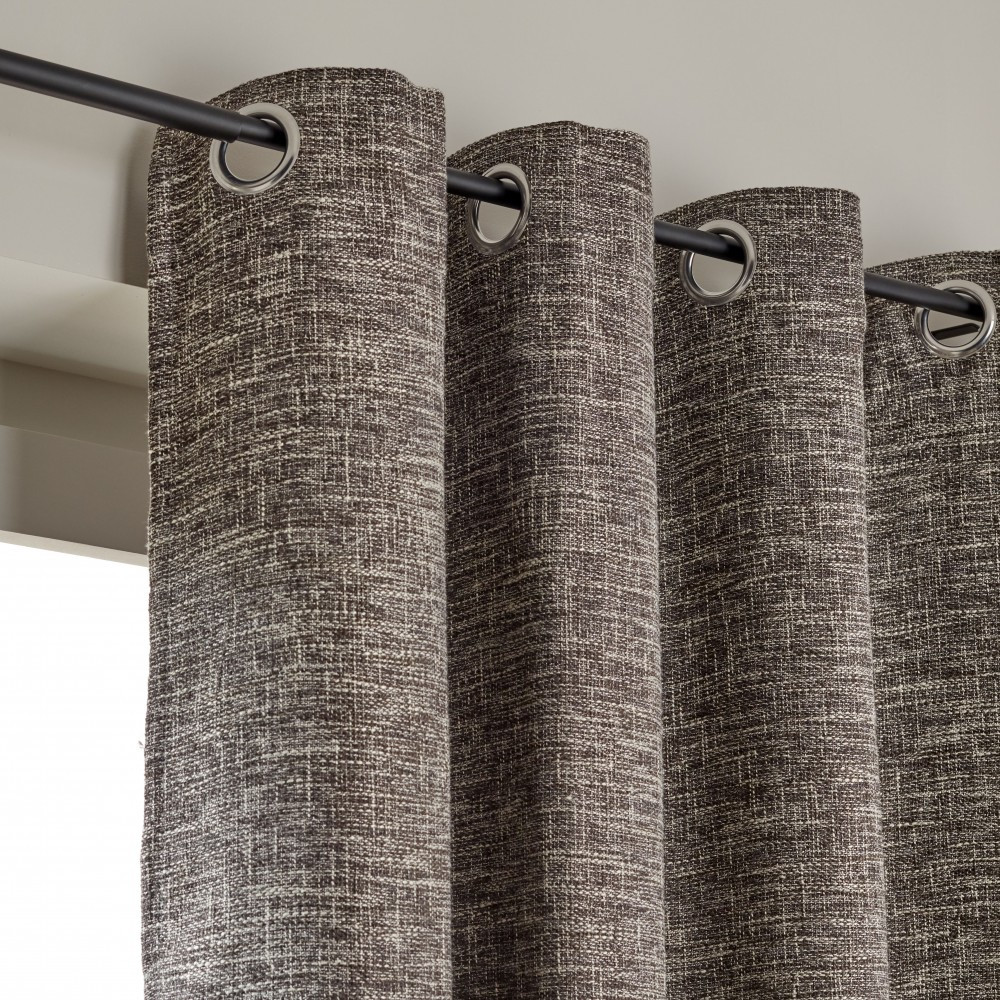 Rideau tamisant, Whool anthracite l.140 x H.260 cm
