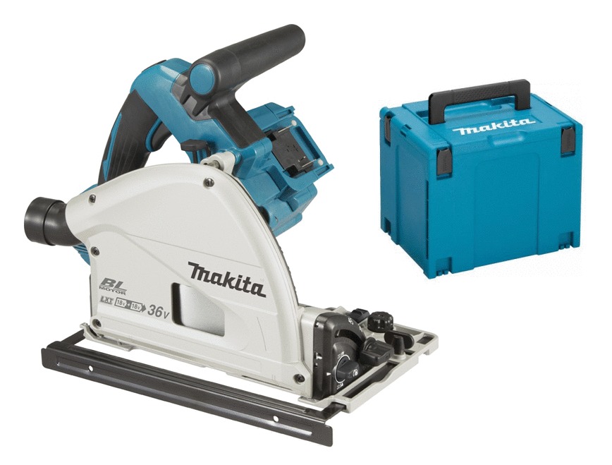 Scie plongeante 36V (sans batterie ni chargeur) + coffret MAKPAC 4 MAKITA DSP600ZJ
