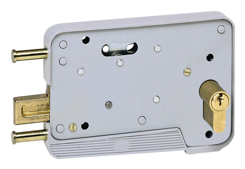 Serrure en applique réversible garage 301 pêne levant gris TIRARD EA571301