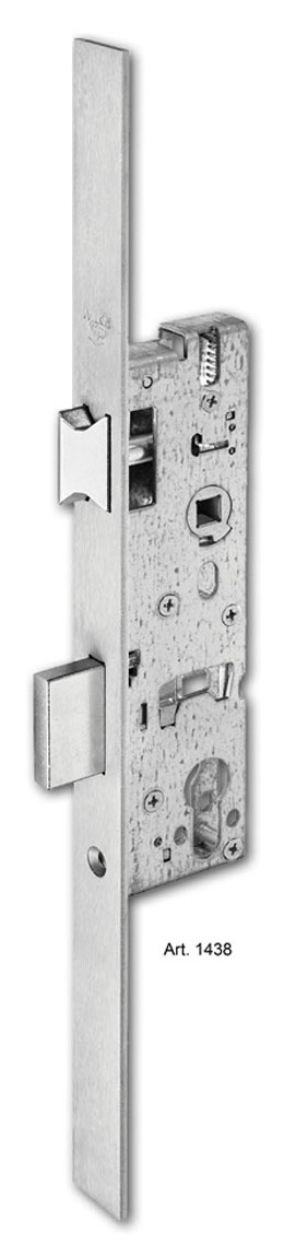 Serrure monopoint NUM1438PZ axe 35 mm têtière inox WILKA 1438PZ-35
