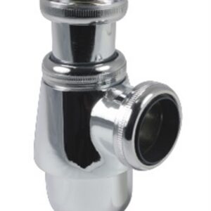 Siphon petit culot - Diamètre de sortie: 32 mm - Chromé
