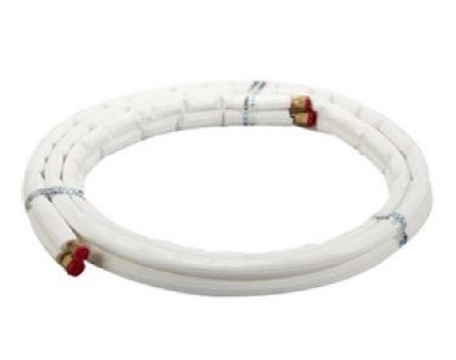 Tube liaison frigorifique cuivre double avec dudgeons - Ø 1/4x0,8 - 1/2x0,8 - Longueur: 5ML
