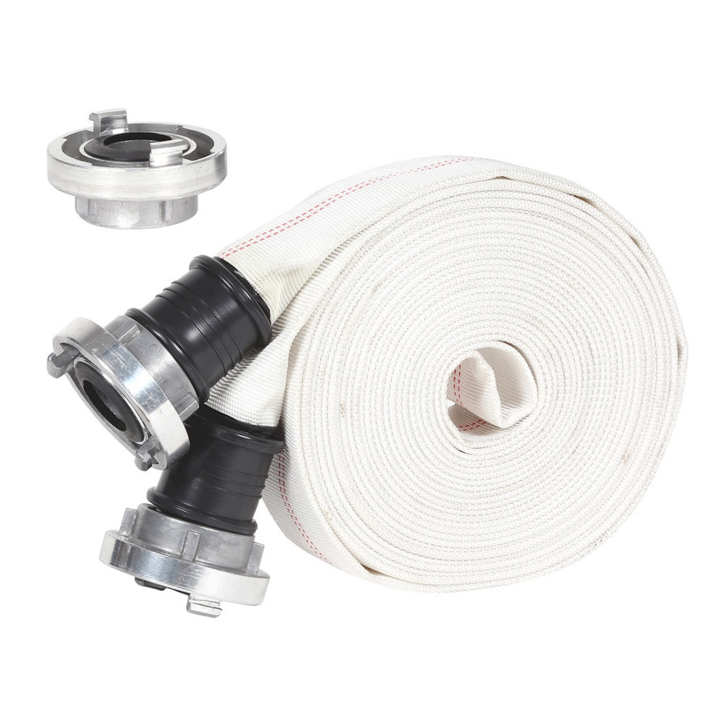 Tuyau de refoulement - 10 m - Ø 38 mm - raccords rapides - 10 bars