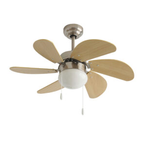 Ventilateur de plafond 107 cm blanc - pales transparentes avec LED 28 W et télécommande