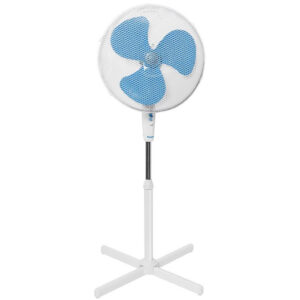 Ventilateur sur pied Bestron ASV45W - 45 W - 45 cm - Hauteur réglable - Blanc et Bleu