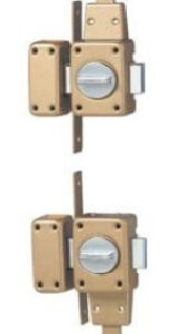 Verrou 4 points Zenith 1550 haut et bas à bouton cylindre de 45 mm gauche ISEO 15500455.5