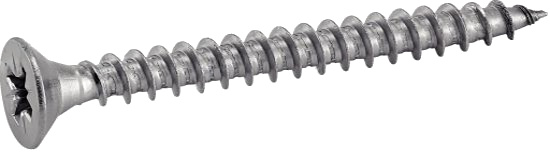 Vis bois aggloméré tête fraisée Pozidriv 6x80 inox A2 boîte de 25