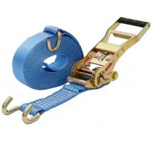 Sangle d'arrimage a cliquet inverse - 6000 kg 1 sangle à crochets 'U' bord de rive 9 m x 50 mm 6000 kg