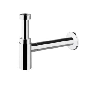 Siphon de lavabo droit recoupable en ABS vidage - Chromé